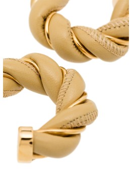 twist-hoop bar-pin earrings