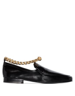 Nick chain-trim leather loafers