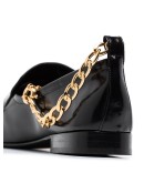 Nick chain-trim leather loafers