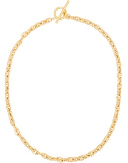 Pill polished gold vermeil necklace