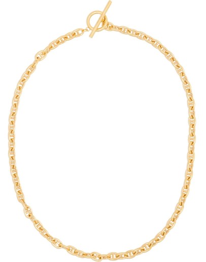 Pill polished gold vermeil necklace