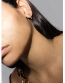 gold-tone chain loop earrings