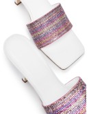 Dylan 70mm crystal-embellished mules 
