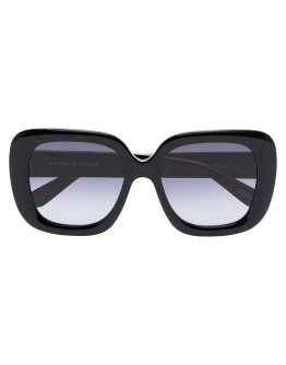 Extended oversized square-frame sunglasss