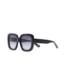 Extended oversized square-frame sunglasss