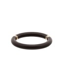 gold-tone leather choker