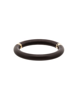 gold-tone leather choker