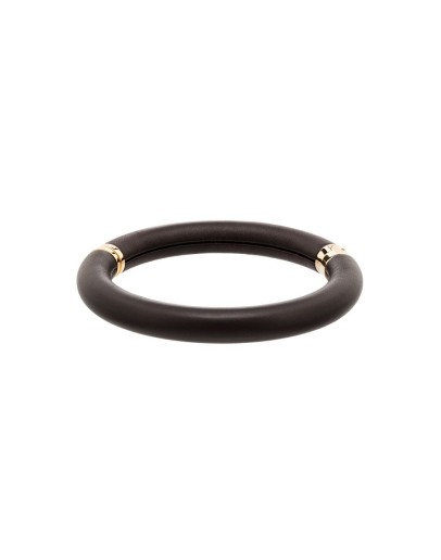 gold-tone leather choker