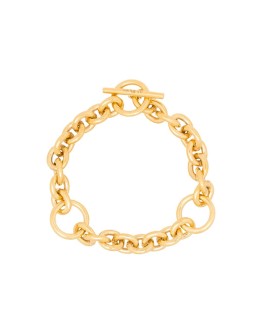 triple-loop chain toggle bracelet