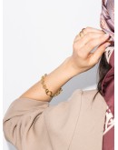 triple-loop chain toggle bracelet