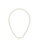 Rope polished sterling silver necklace 