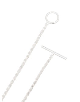 Rope polished sterling silver necklace 