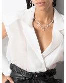 Rope polished sterling silver necklace 