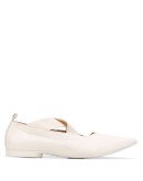 crisscross strap pointed toe ballerinas