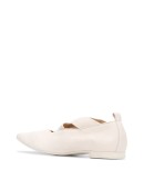 crisscross strap pointed toe ballerinas