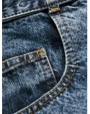 split-leg tapered denim jeans