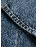 split-leg tapered denim jeans