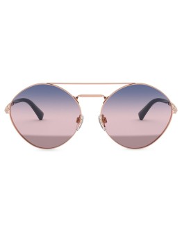 studded oval-frame sunglasses