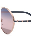 studded oval-frame sunglasses