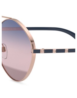 studded oval-frame sunglasses