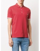 contrast-trim polo shirt