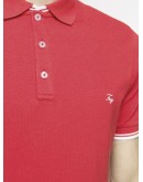 contrast-trim polo shirt