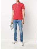 contrast-trim polo shirt