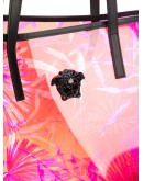jungle print transparent tote bag