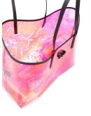 jungle print transparent tote bag
