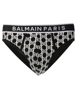 monogram print briefs