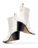 Western 60mm croc-effect ankle boots