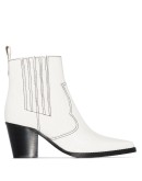Western 60mm croc-effect ankle boots