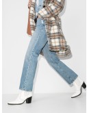 Western 60mm croc-effect ankle boots