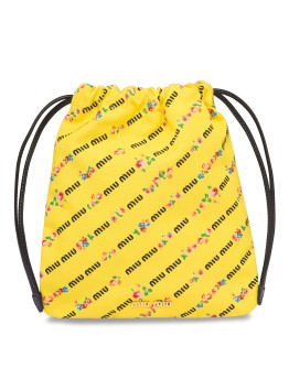 logo print drawstring pouch