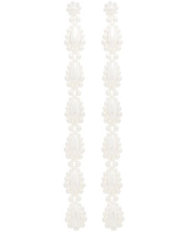 pearl drop long earrings