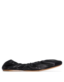 ruched ballet pumps