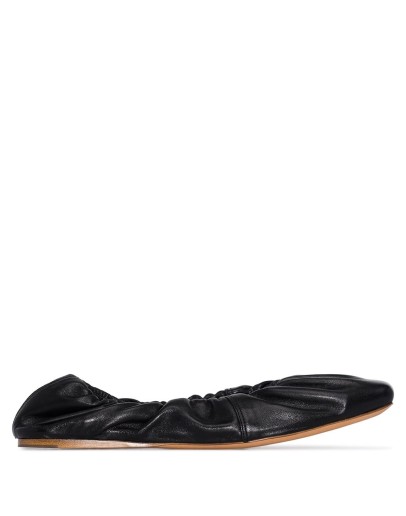ruched ballet pumps