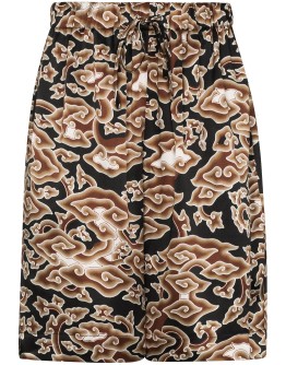 cloud-print Bermuda shorts