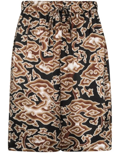 cloud-print Bermuda shorts