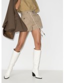 Western 60mm croc-effect knee-high boots
