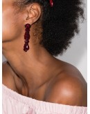 Red Blood crystal drop earrings