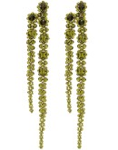 flower drop crystal earrings