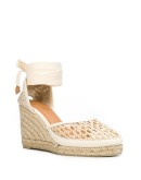wrap-tie wedged espadrilles