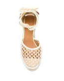 wrap-tie wedged espadrilles