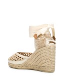 wrap-tie wedged espadrilles