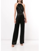 sleeveless halterneck jumpsuit