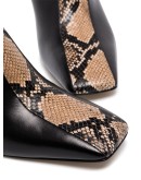 Jude 75mm snake-effect mules