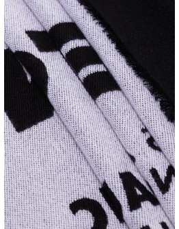jacquard intarsia-knit scarf