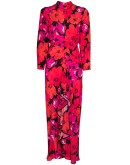 Dani cutout floral-print silk dress