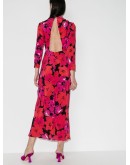 Dani cutout floral-print silk dress